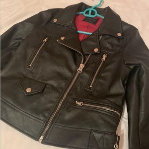 Love Tree Black Leather Jacket